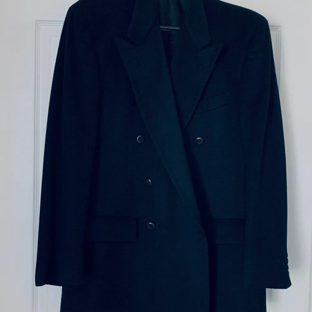 NORDSTROM CLASSICS 100% Cashmere Double Breasted Sport Jacket Black Men’s